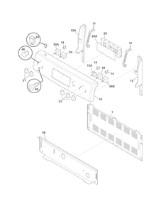 Backguard Diagram and Parts List for CRE3880LSM  Crosley Range
