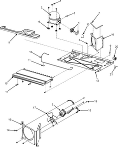 Compressor Diagram and Parts List for AFB2534FES0  Amana Refrigerator