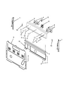 Control Panel Parts Diagram and Parts List for 4KMER7600AW0  Maytag Range