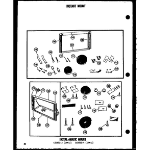 Instant Mount Diagram and Parts List for 109-2GH P54390-84R Amana Air Conditioner