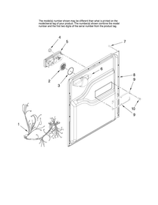 Door And Latch Parts Diagram and Parts List for MDB6701AWQ3  Maytag Dishwasher