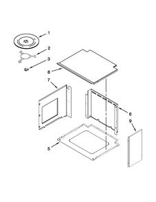 Top Support And Turntable Parts Diagram and Parts List for JMW2427WS01  Jenn-Air Microwave