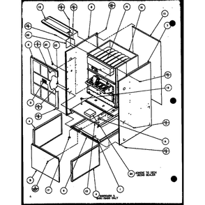 Cabinet Assembly Diagram and Parts List for GHN115A50 P9961512F Amana Furnace