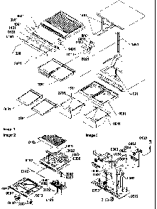 Interior Cabinet And Drain Assembly Diagram and Parts List for TSI22VL-P1306602WL  Amana Refrigerator