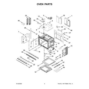 Oven Parts Diagram and Parts List for JOEDC530RM00  Jenn-Air Wall Oven