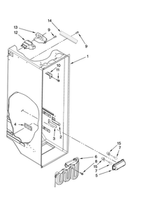 Refrigerator Liner Parts Diagram and Parts List for MSD2554VEA01  Maytag Refrigerator