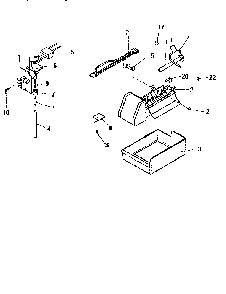 Add-on Ice Maker Assembly Diagram and Parts List for TH18S3W-P1195301W  Amana Refrigerator