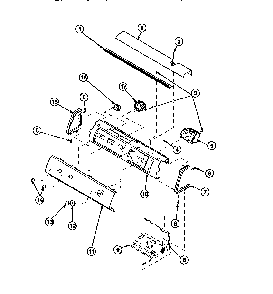Graphic Panel, Control Mounting Plate And Controls Diagram and Parts List for LW8252W2 PLW8252W2B Amana Washer