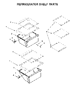 Refrigerator shelf parts Diagram and Parts List for MSS25N4MKZ01  Maytag Refrigerator