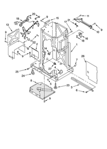 Frame Parts Diagram and Parts List for MTUC7000AWB0  Maytag Trash Compactor