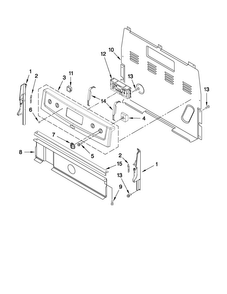 Control Panel Parts Diagram and Parts List for AER5822VAB0  Amana Range