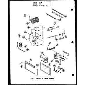 Belt Drive Blower Parts 1 Diagram and Parts List for GH-105E-3 P96324-9F Amana Furnace