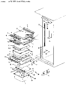 Shelves & Accessories Diagram and Parts List for JRSD246B MBQ81C Jenn-Air Refrigerator
