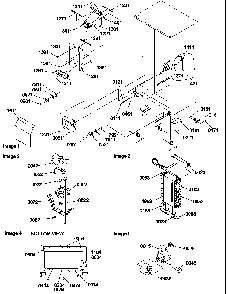 Drain Systems, Rollers, And Evaporator Assy Diagram and Parts List for SRD522VW-P1320301WW  Amana Refrigerator