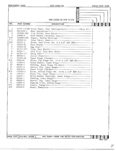 Fresh Food Door Page 2 Diagram and Parts List for 22802-A  Admiral Refrigerator