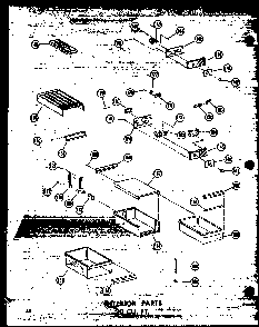 Interior Parts 20 Cu. Ft. Diagram and Parts List for T16W-P60303-8W  Amana Refrigerator
