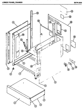 02 - LOWER FRAME Diagram and Parts List for 3074000  Maytag Microwave
