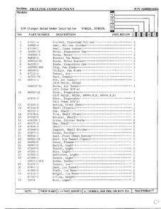 Freezer Compartment Page 2 Diagram and Parts List for 22752  Maytag Refrigerator