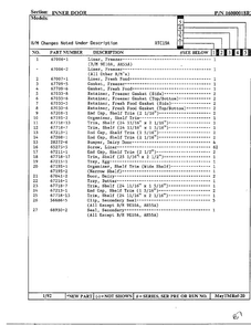 Inner Door Page 2 Diagram and Parts List for 19694  Maytag Refrigerator