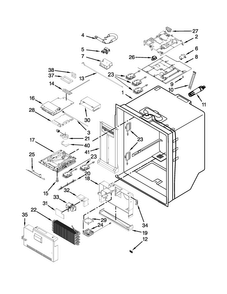 Refrigerator Liner Parts Diagram and Parts List for 7MF2976AEM00  Maytag Refrigerator