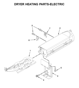Dryer Heating Parts-Electric Diagram and Parts List for MED6230HC1  Maytag Dryer