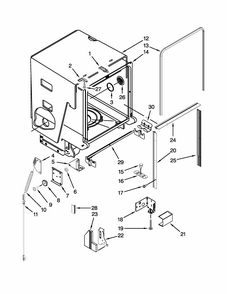 Part Location Diagram of 6-916881 Maytag Bracket, cabinet mounting