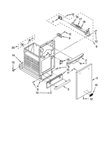 Container Parts Diagram and Parts List for MTUC7000AWB0  Maytag Trash Compactor