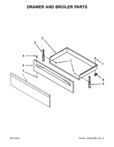 Drawer And Broiler Parts Diagram and Parts List for YAER6603SFS0  Amana Range