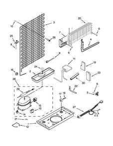 Unit Parts Diagram and Parts List for A4TXNWFWW03  Amana Refrigerator