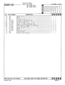 Cylinder And Drive Page 3 Diagram and Parts List for 7638A  Norge Dryer