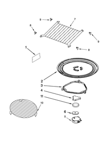 Turntable Parts Diagram and Parts List for MMV6190DE0  Maytag Microwave