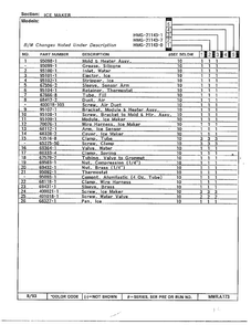 Ice Maker Page 2 Diagram and Parts List for 21143-0A  Admiral Refrigerator