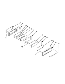 Upper Door Parts Diagram and Parts List for MER6875BAS18  Maytag Range