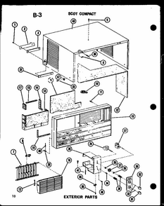 Exterior Parts (11-5j/p54336-67r) Diagram and Parts List for 109-5PE P54975-32R Amana Air Conditioner