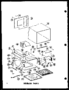Interior Parts Diagram and Parts List for R-2 P71306-1M Amana Microwave