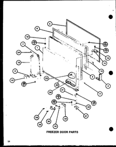 Freezer Door Parts 4 Diagram and Parts List for IC3H-P7621307W-TM  Amana Refrigerator