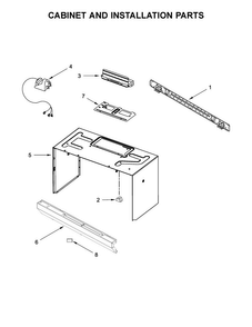 Cabinet And Installation Parts Diagram and Parts List for MMV1174FS0  Maytag Microwave