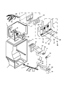 Liner Parts Diagram and Parts List for ART316TFDW01  Amana Refrigerator