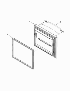 Freezer Door Parts Diagram and Parts List for MBF1958XEB3  Maytag Refrigerator