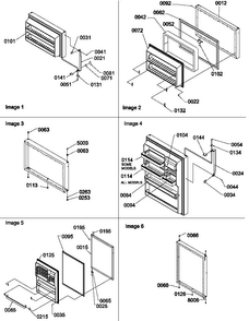 Door Assemblies And Handles Diagram and Parts List for TH21V2W-P1315901WW  Amana Refrigerator