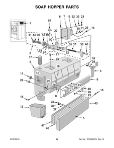 Soap Hopper Parts Diagram and Parts List for MFS180PAVS  Maytag Washer