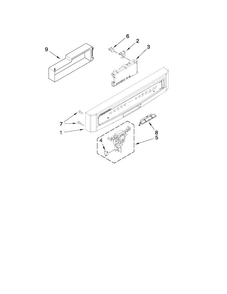 Part Location Diagram of WPW10261437 Whirlpool Control Panel - Black