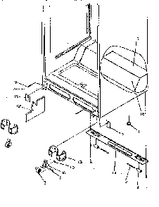 Cabinet Bottom Diagram and Parts List for TR21S4E-P1196103WE  Amana Refrigerator