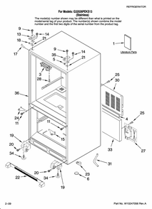 Part Location Diagram of 12827959 Whirlpool TECH SHEET