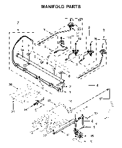 Manifold parts Diagram and Parts List for MGR6600FW2  Maytag Range