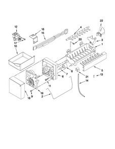 Icemaker Parts Diagram and Parts List for JFC2089WEM4  Jenn-Air Refrigerator