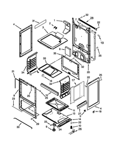 Chassis Parts Diagram and Parts List for AGG200AAW0  Amana Range