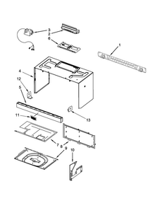 Cabinet And Installation Parts Diagram and Parts List for MMV6180WS2  Maytag Microwave