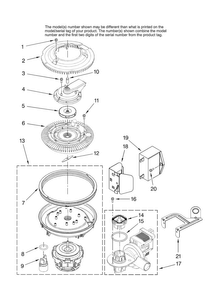 Pump And Motor Parts Diagram and Parts List for ADB1500AWW0  Amana Dishwasher