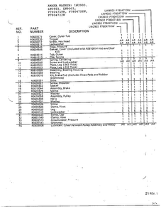Tub Parts Page 4 Diagram and Parts List for P7804719W  Amana Washer